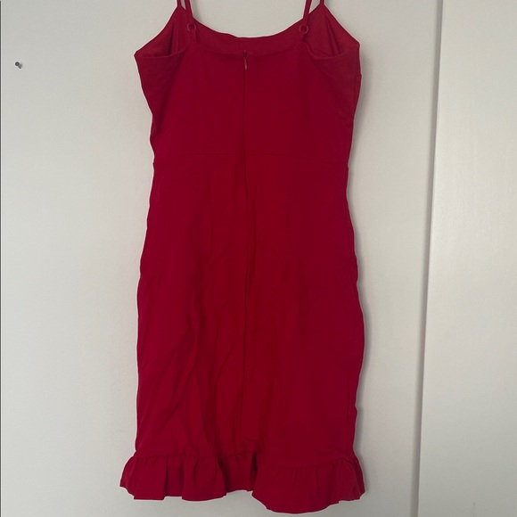Lulu's Red Ruffle Hem Dress - Picture 2 of 3